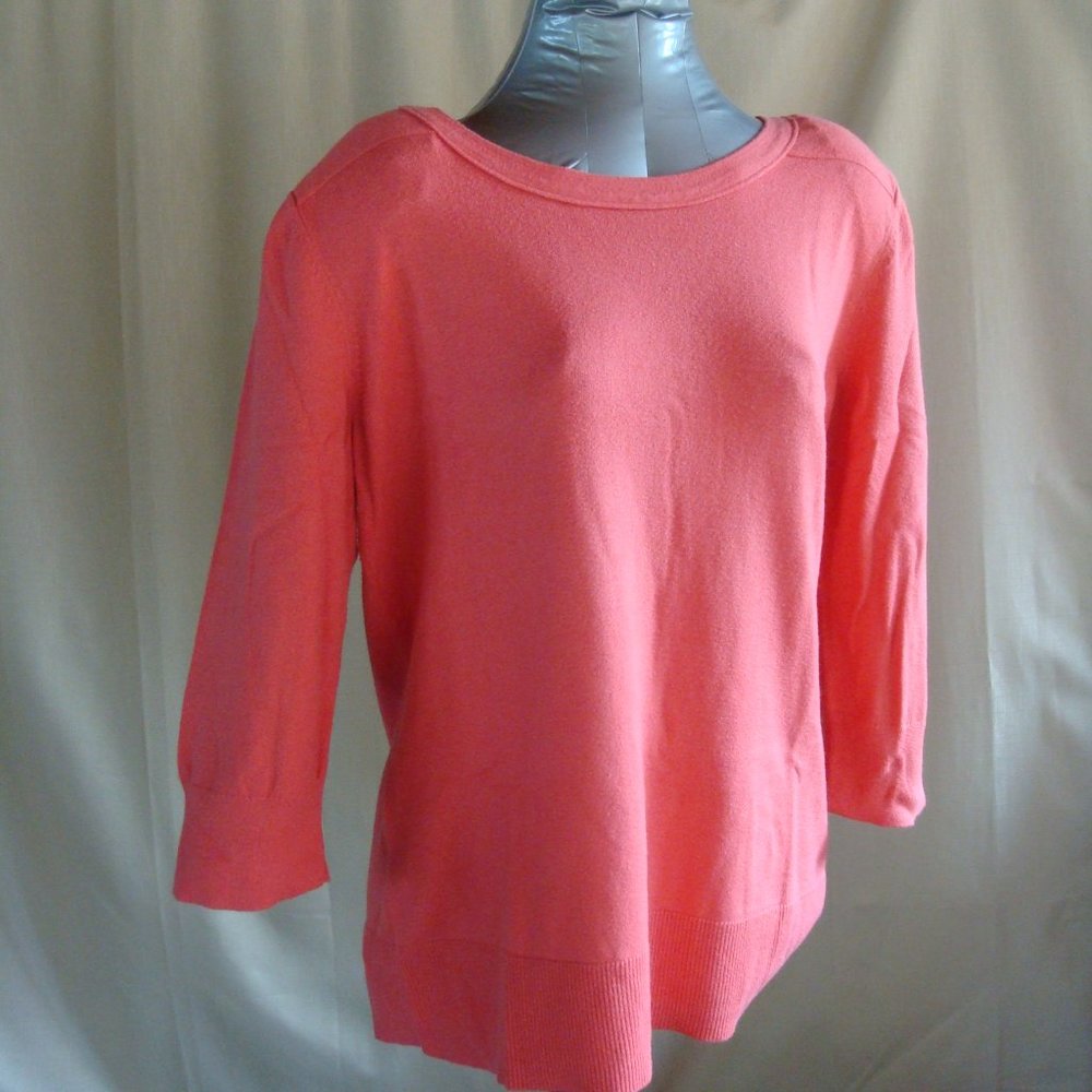 Eddie Bauer 3/4 Sleeve Crew Neck Sweater